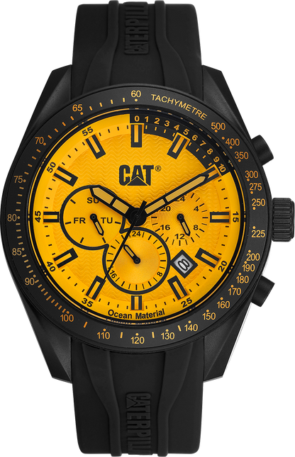 Caterpillar LQ16921721 Oceania Multifunction Black Silicon Strap