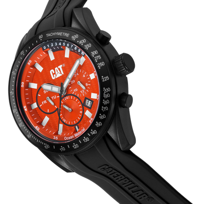 Caterpillar LQ16921821 Oceania Multifunction Black Silicon Strap