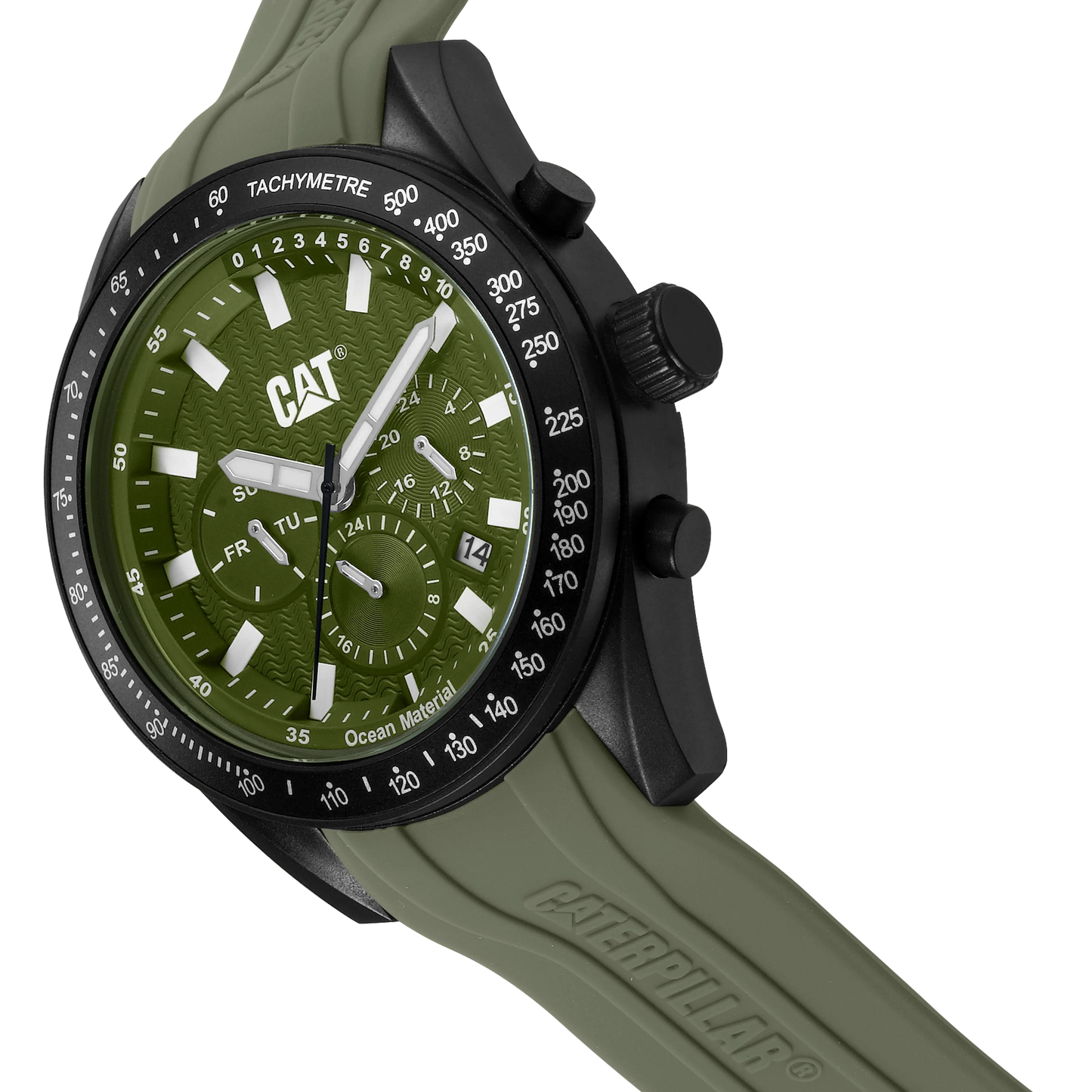 Caterpillar LQ16923321 Oceania Multifunction Khaki Silicon Strap