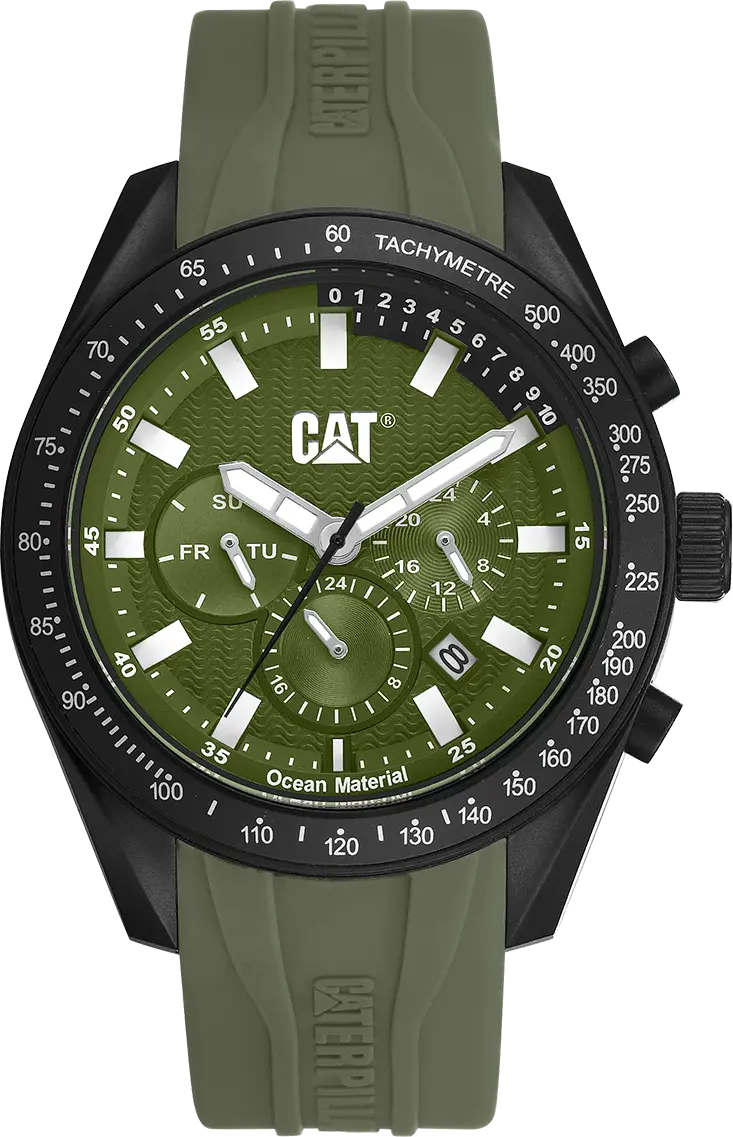 Caterpillar LQ16923321 Oceania Multifunction Khaki Silicon Strap