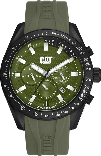 Caterpillar LQ16923321 Oceania Multifunction Khaki Silicon Strap