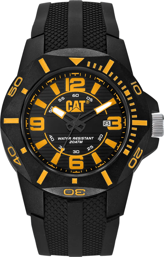 CATERPILLAR LR16121137 Diver Black Rubber Strap Caterpillar