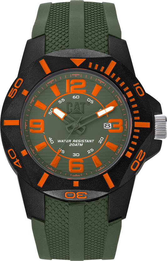 CATERPILLAR LR16123138 Diver Khaki Rubber Strap