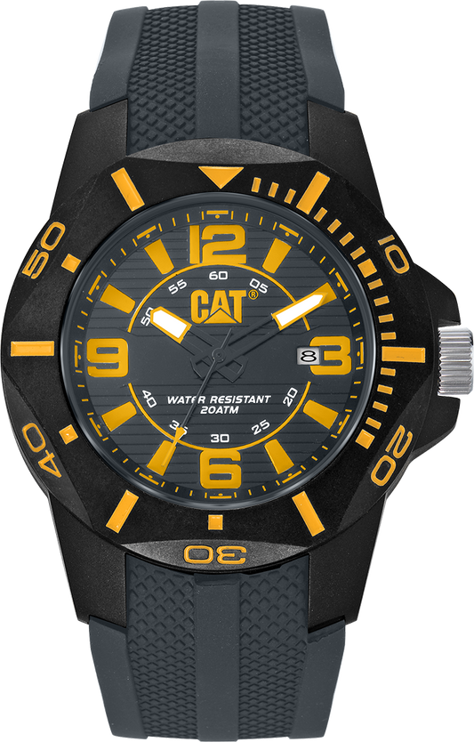 CATERPILLAR LR16125135 Diver Black Rubber Strap