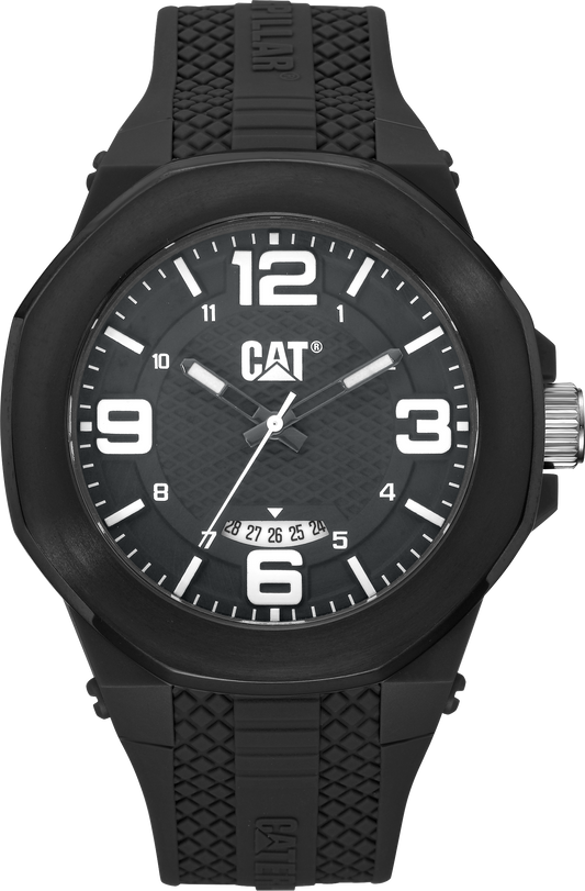 Caterpillar LT16121532 Hive Black Silicon Strap