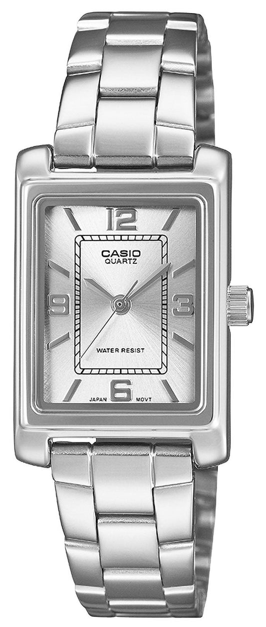 CASIO LTP-1234PDD-7AEF Lady's Silver Stainless Steel Bracelet