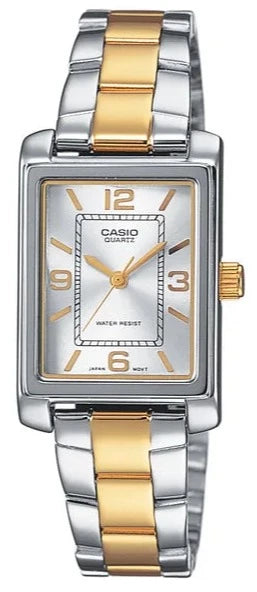 CASIO LTP-1234PSG-7AEG Lady's Two Tone Stainless Steel Bracelet