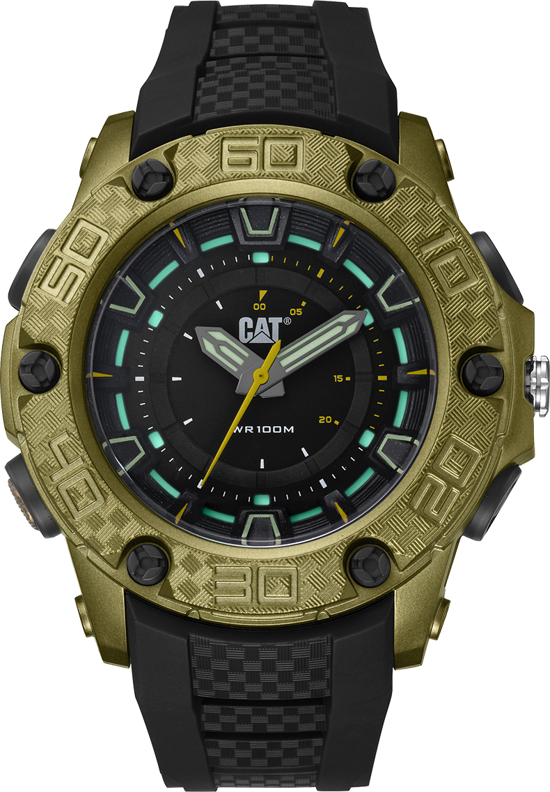 Caterpillar LU13023123 P10 Black Rubber Strap