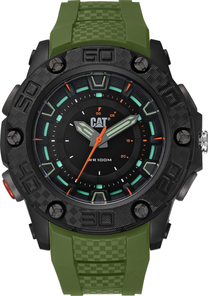 Caterpillar LU16023128 P10 Military Green Rubber Strap