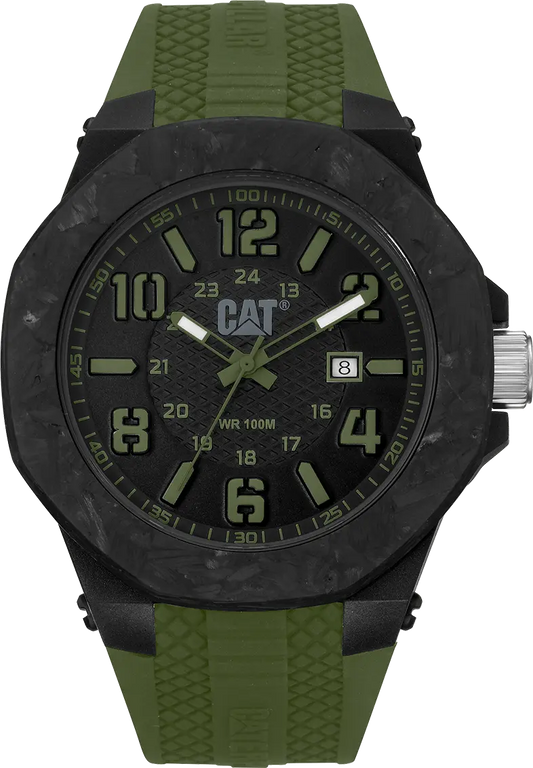 CATERPILLAR LV16123133 Carbon Crush Khaki Silicon Strap