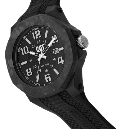 CATERPILLAR LV16121132 Carbon Crush Black Silicon Strap