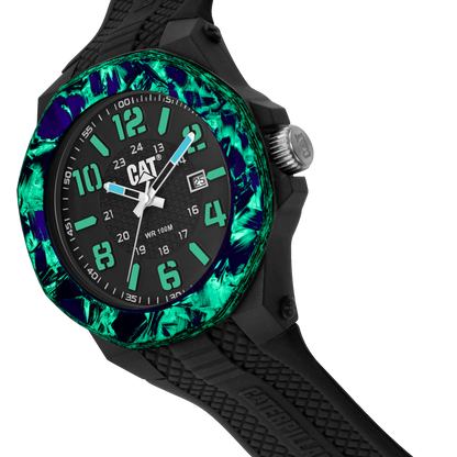 CATERPILLAR LV16121132 Carbon Crush Black Silicon Strap