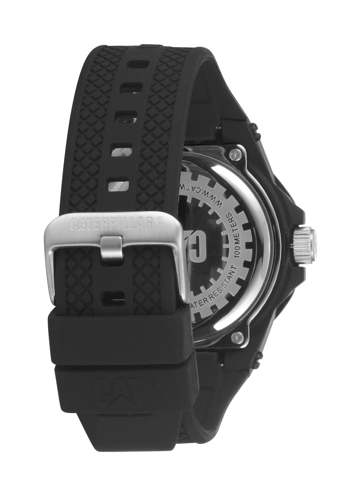 CATERPILLAR LV16121132 Carbon Crush Black Silicon Strap