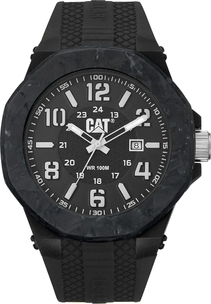 CATERPILLAR LV16121132 Carbon Crush Black Silicon Strap