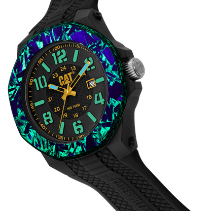 CATERPILLAR LV16121137 Carbon Crush Black Silicon Strap