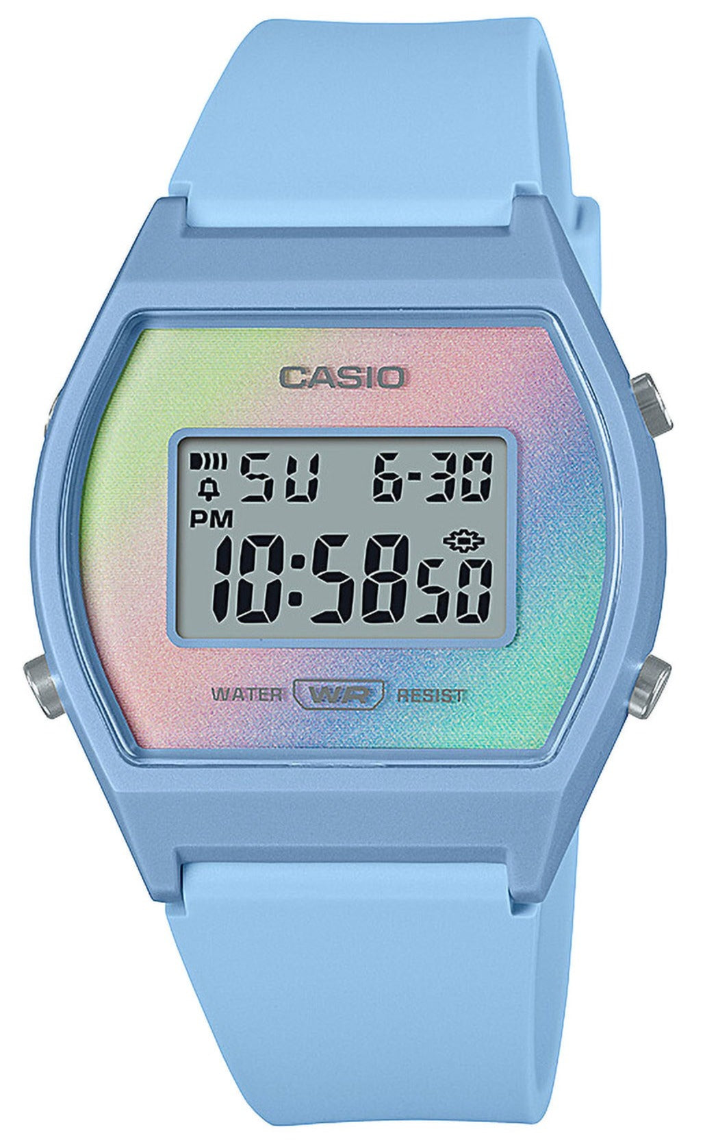 CASIO LW-205H-2AEF Digital Light Blue Rubber Strap