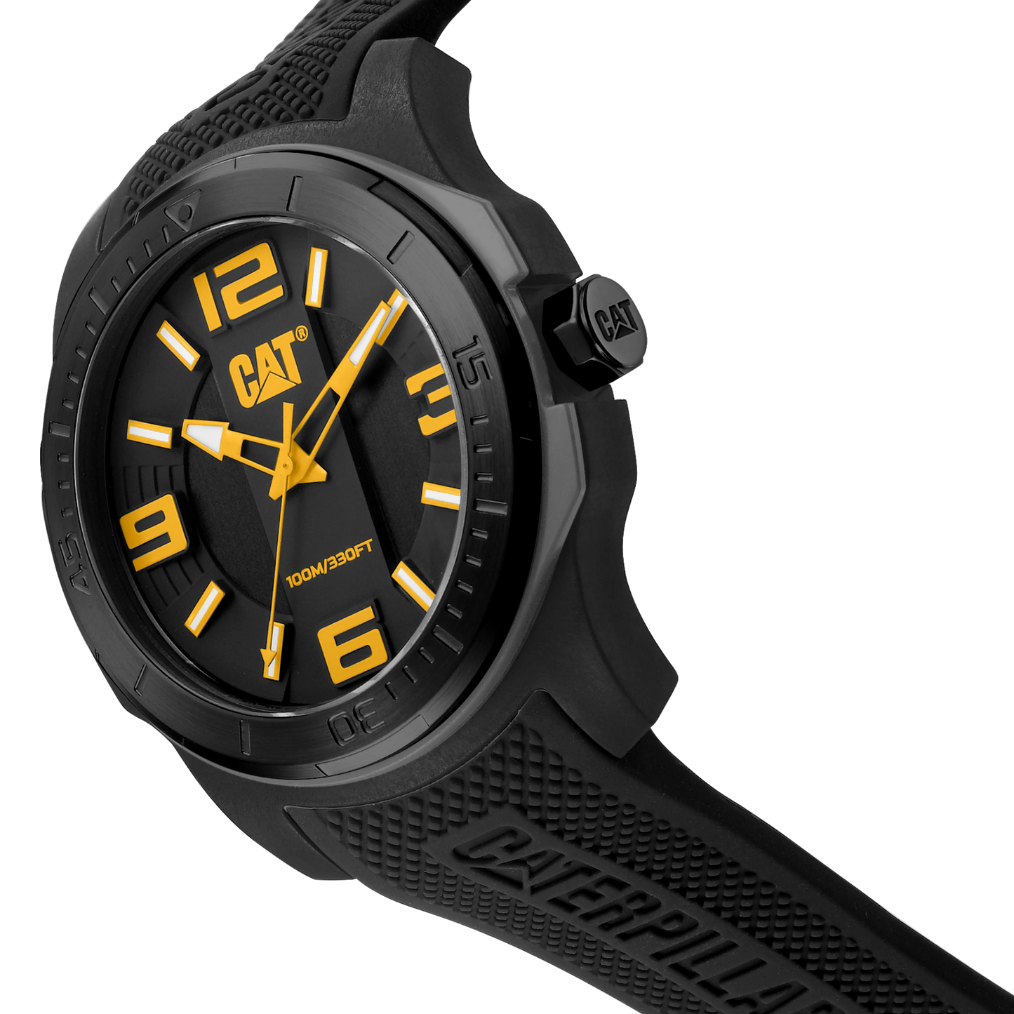 CATERPILLAR LX16121137 Gridlock Black Silicon Strap