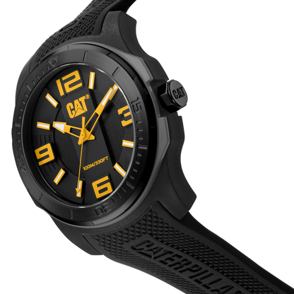 CATERPILLAR LX16121137 Gridlock Black Silicon Strap