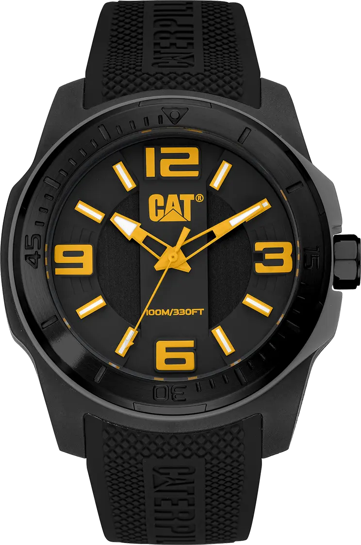 CATERPILLAR LX16121137 Gridlock Black Silicon Strap