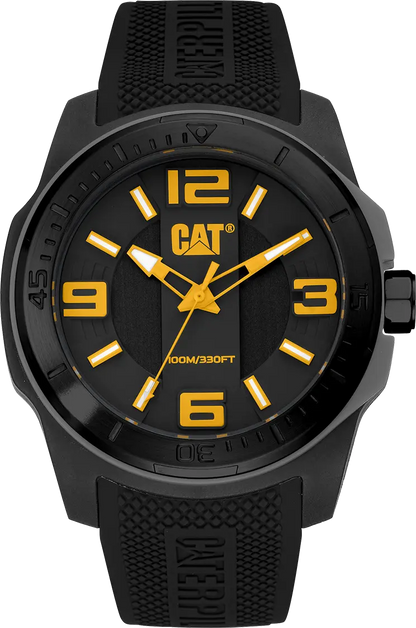 CATERPILLAR LX16121137 Gridlock Black Silicon Strap