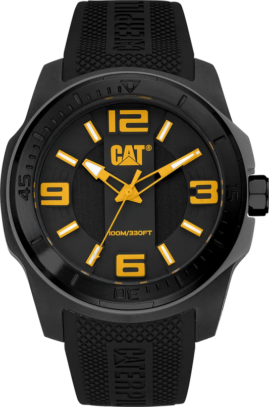 CATERPILLAR LX16121137 Gridlock Black Silicon Strap