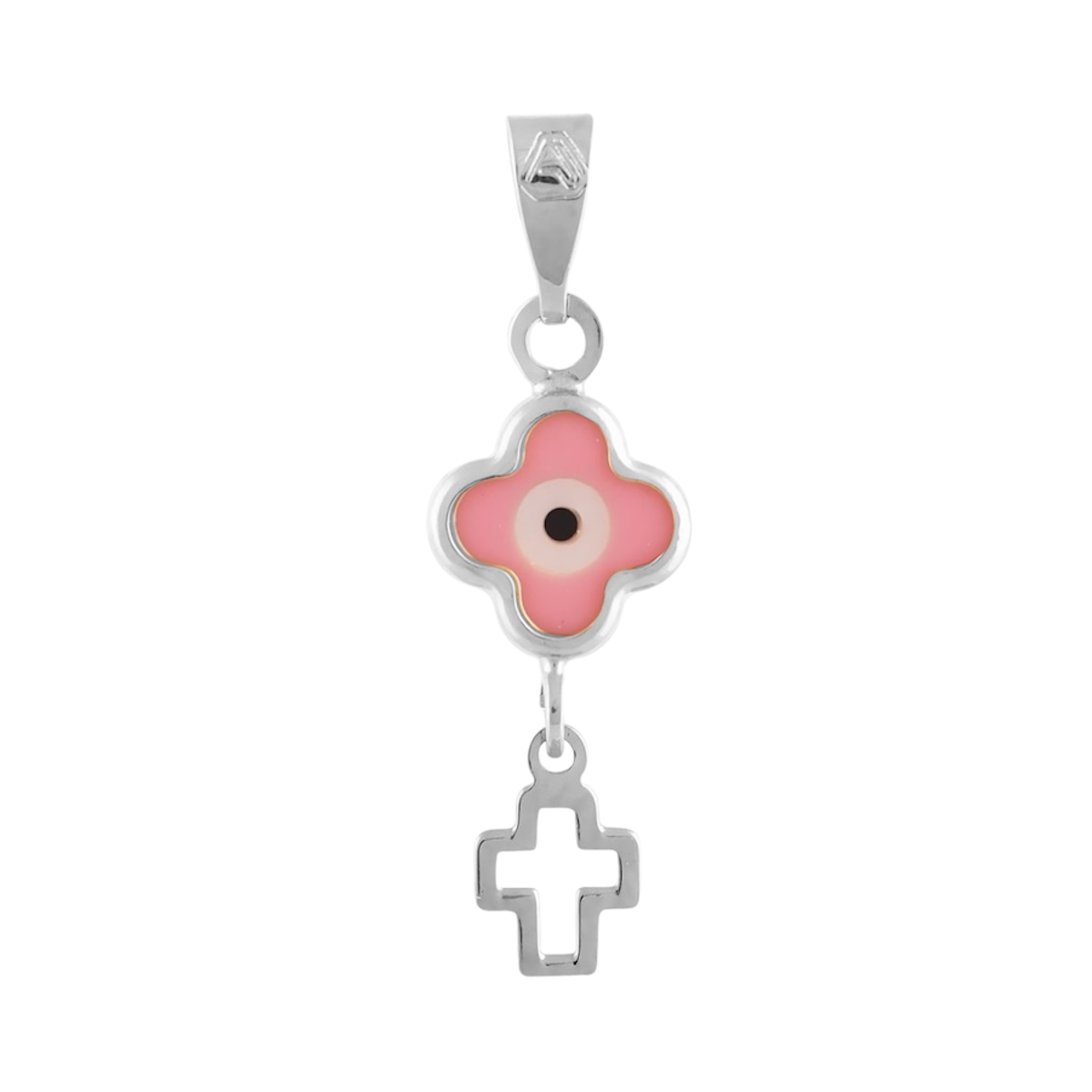 Eyelet M124 Pink with K9 Gold Cross