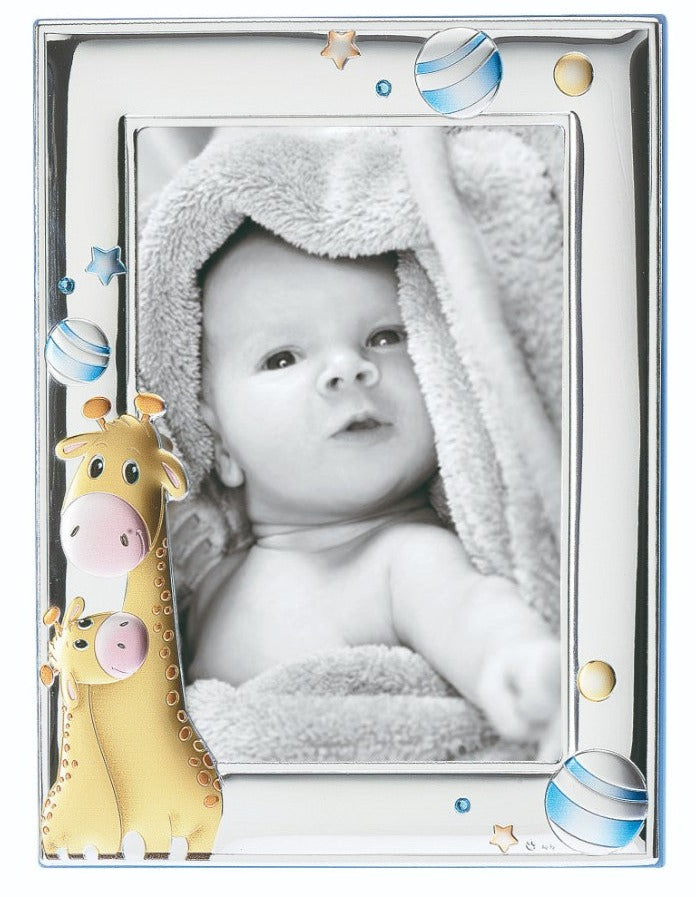 MA/129-DC Children's Frame with Giraffe from Silver 9cm x 13cm