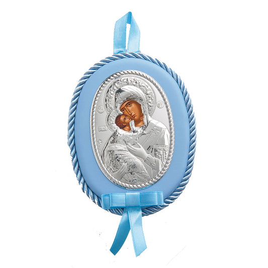 Silver Amulet MA/D1110E-C for a Newborn Baby Boy