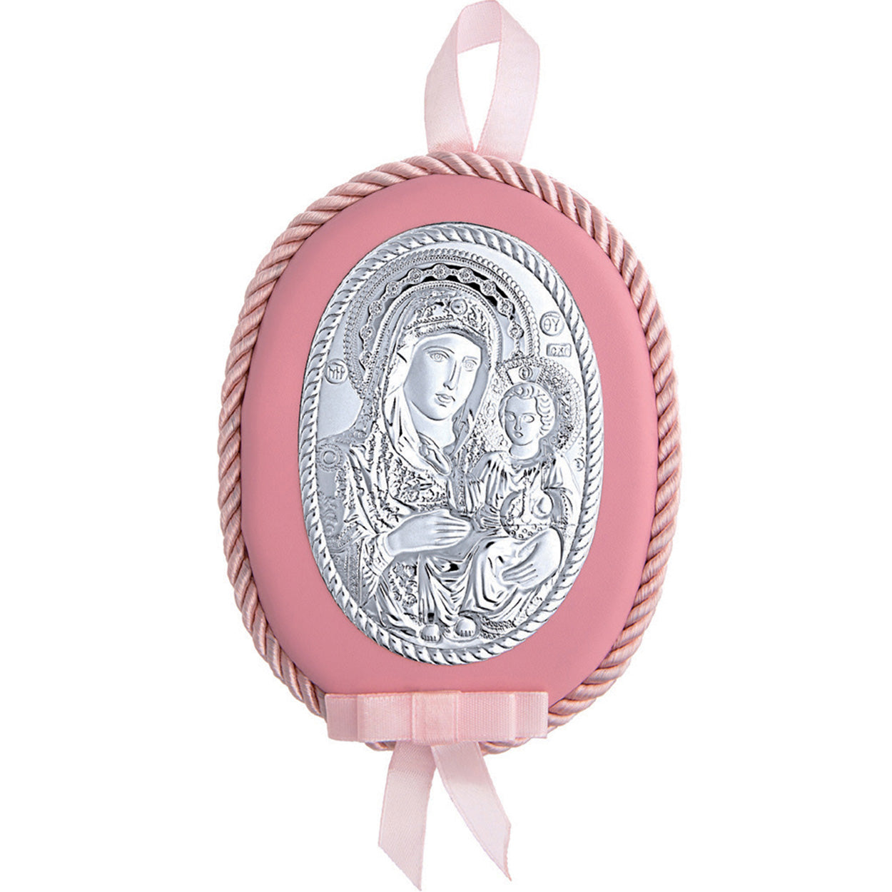 Silver Amulet MA/D601-LR for a Newborn Baby Girl