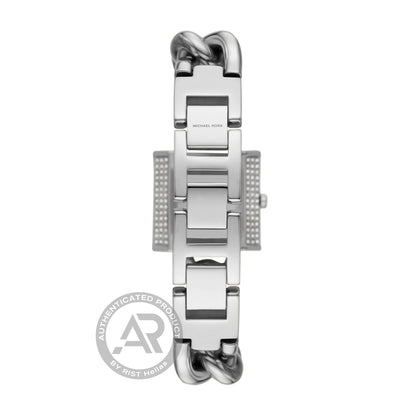 Michael Kors MK4718 MK Chain Lock Silver Stainless Steel Bracelet