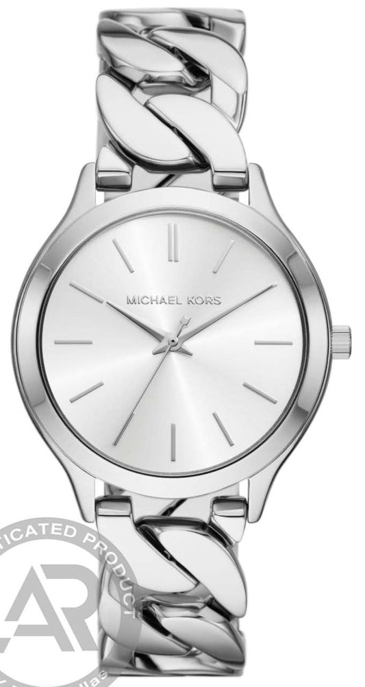 Michael Kors MK7474 Runway Silver Stainless Steel Bracelet