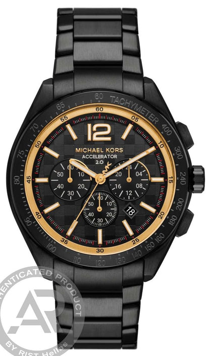 Michael Kors MK9179 Accelerator 2.0 Chronograph Black Stainless Steel Bracelet