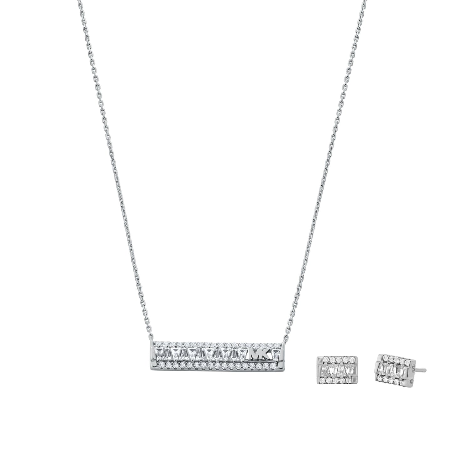 Michael Kors MKC1614SET Premium Silver Necklace And Bracelet Set