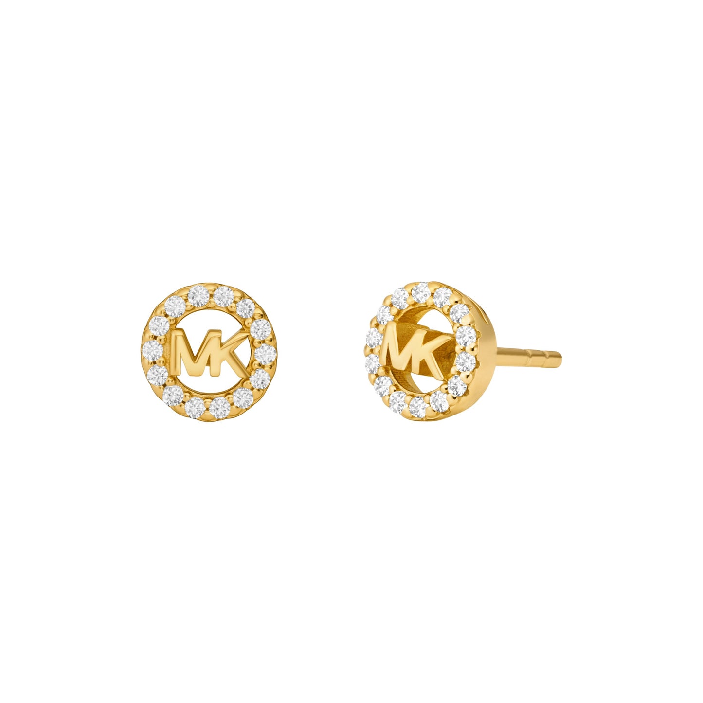 Michael Kors MKC1013AA710 Mercer Link Hoop Earrings In Gold Plated Silver