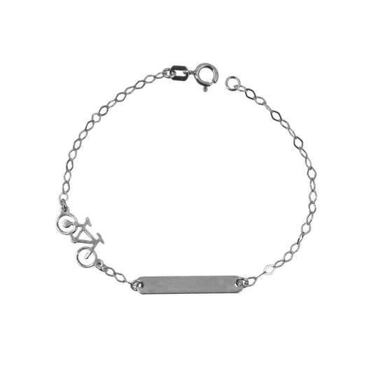 Children's ID B1902520-0331 in Platinum Plated Silver