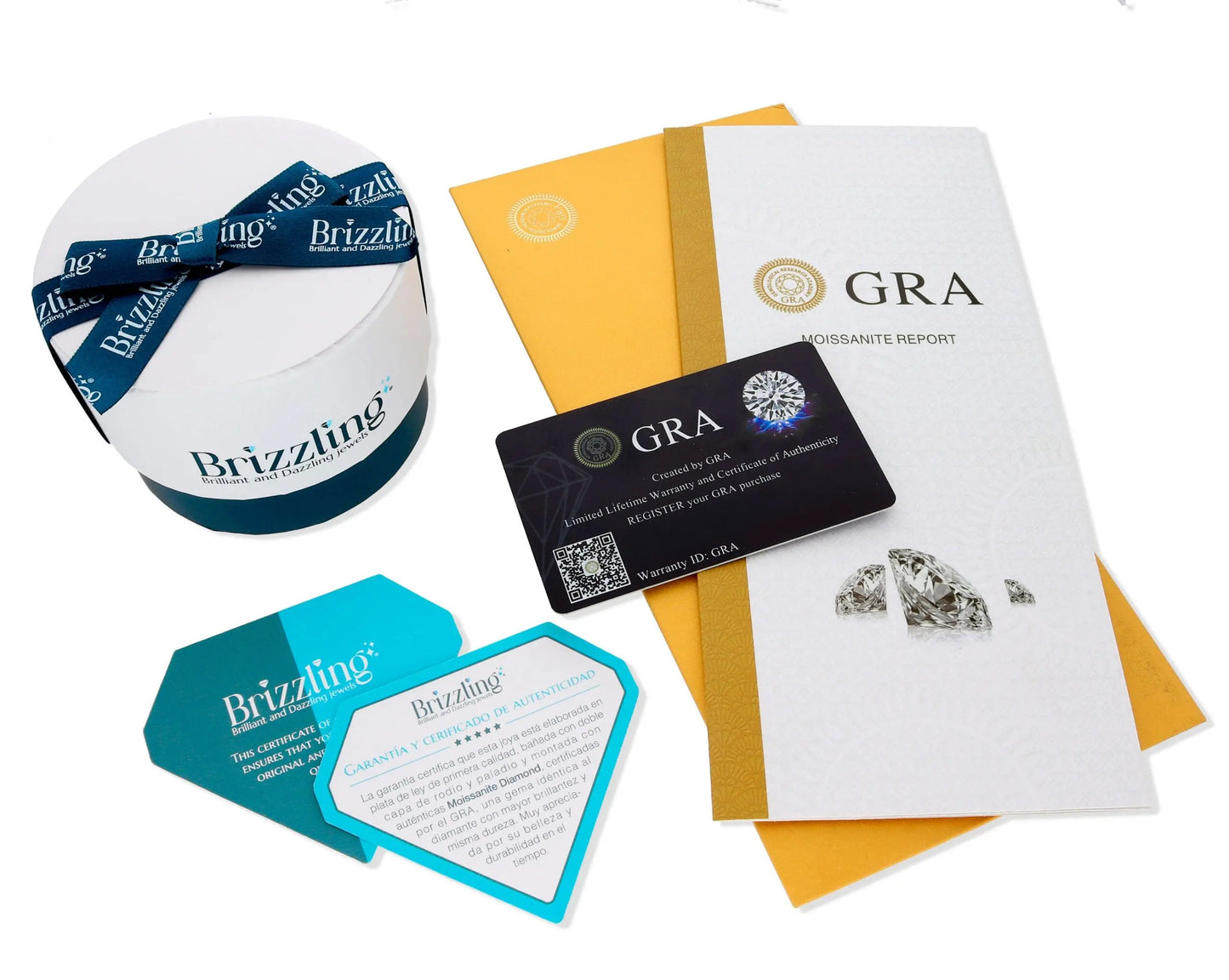 BRIZZLING BME2020 Σκουλαρίκια από Επιπλατινωμένο Ασήμι με Διαμάντια Μοϊσανίτη