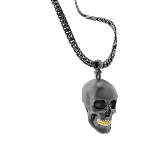 Metalmorphose MTMJ321-01 Skull On-Shirt Κολιέ από Ατσάλι