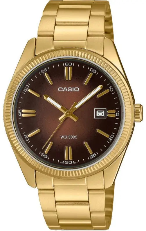 CASIO MTP-1302PGC-5AVEF Gold Stainless Steel Bracelet