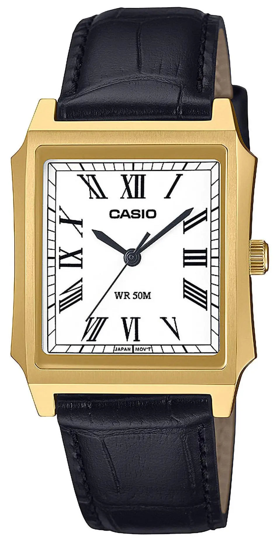 CASIO MTP-B190GL-7BVEF Black Leather Strap