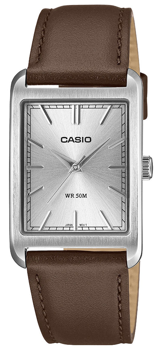 CASIO MTP-B215L-7AVER Brown Leather Strap
