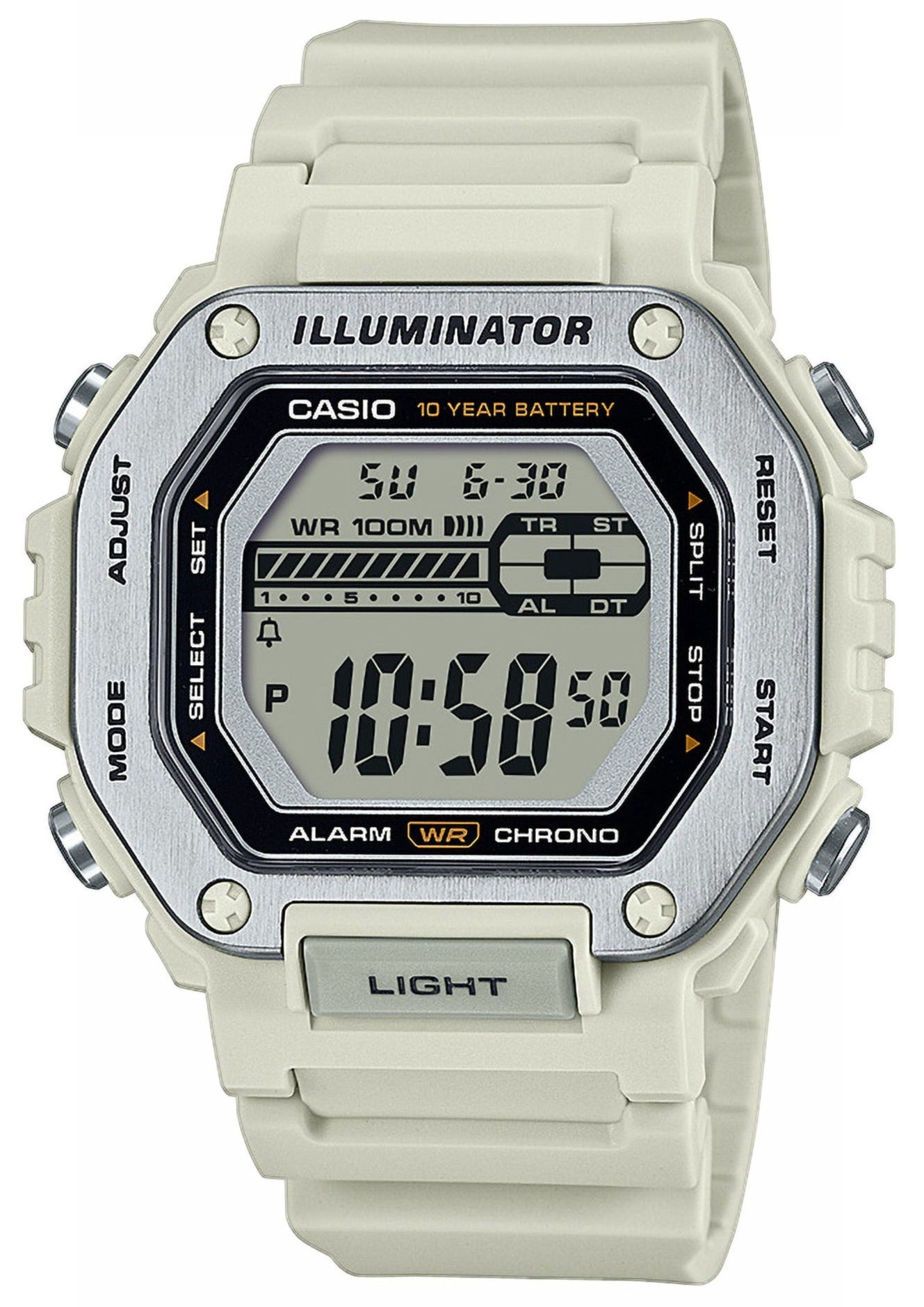 CASIO MWD-110H-8AVEF Digital Grey Rubber Strap