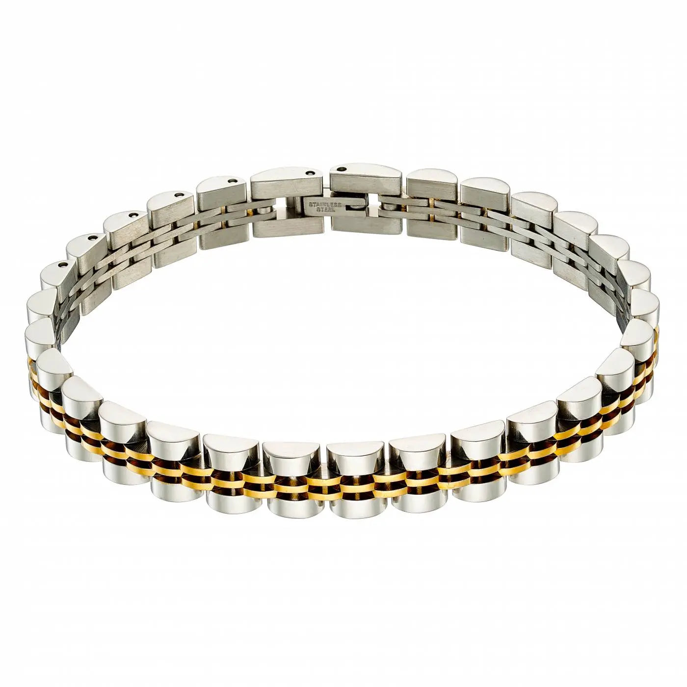 N00182G Men's Gold Plated Stainless Steel Bracelet