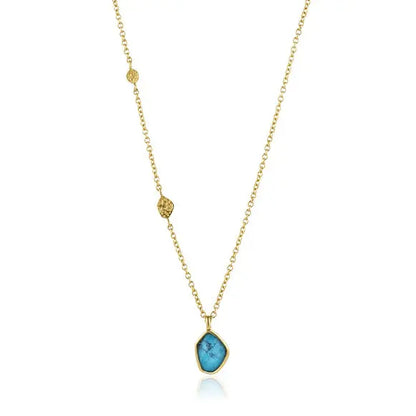 GM220W Zircon Heart Necklace In Platinum Plated Silver