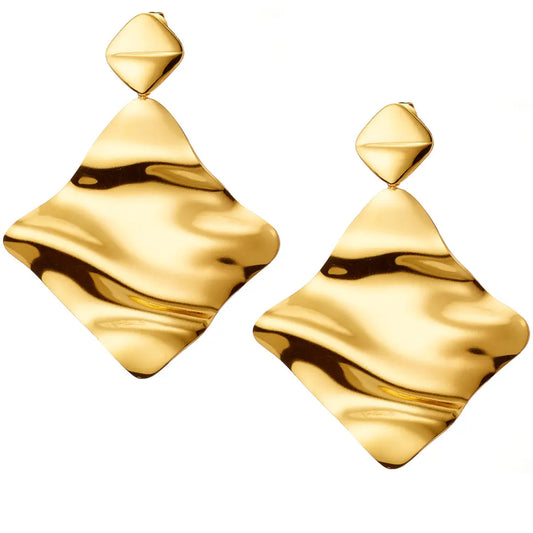 Earrings N02200G Steel Hoops with Multicolored Zirconia