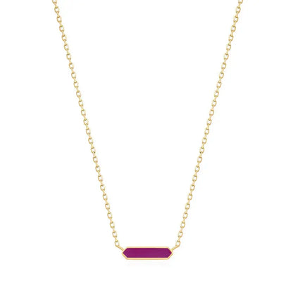 GM220W Zircon Heart Necklace In Platinum Plated Silver