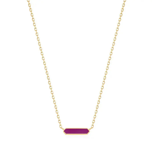 GM220W Zircon Heart Necklace In Platinum Plated Silver