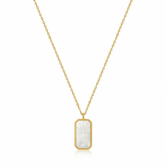 GM220W Zircon Heart Necklace In Platinum Plated Silver