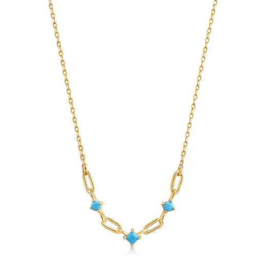GM220W Zircon Heart Necklace In Platinum Plated Silver