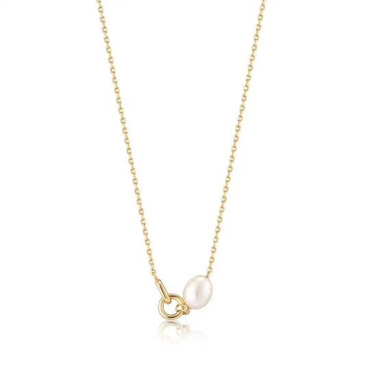 GM220W Zircon Heart Necklace In Platinum Plated Silver