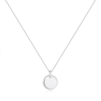 Ania Haie N058-01H Κολιέ Disc Pendant Από Επιπλατινωμένο Ασήμι